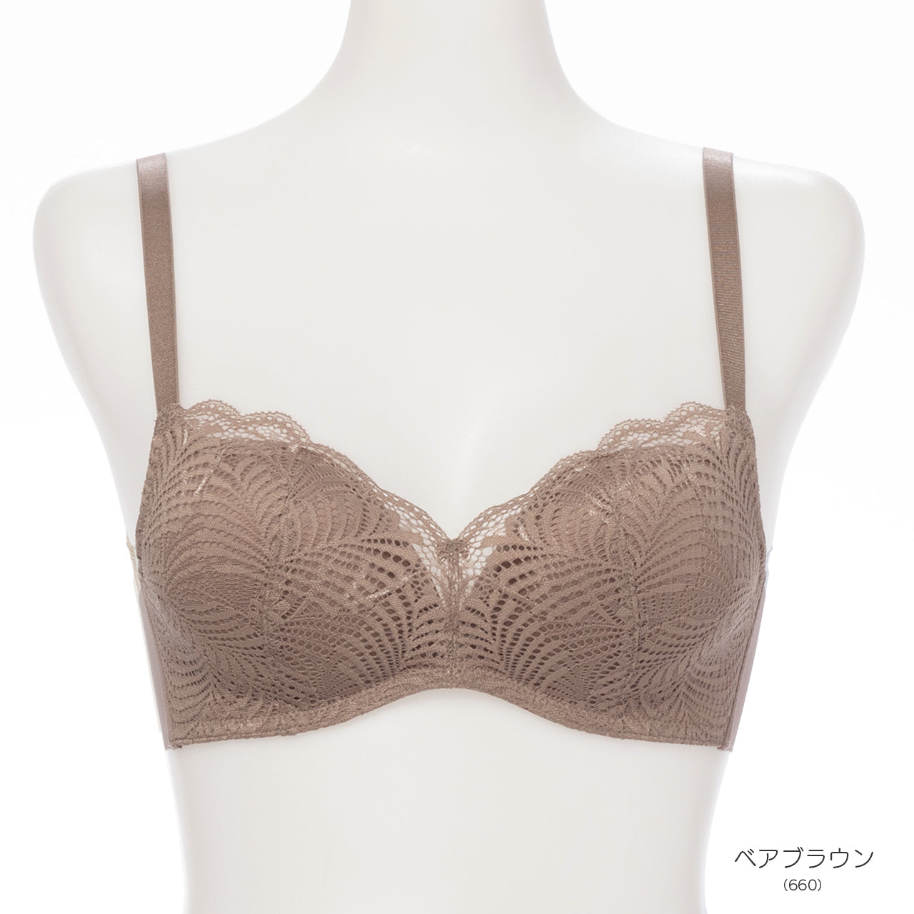 自胸美盛　Ｌ字ノンワイヤーブラジャー　レース