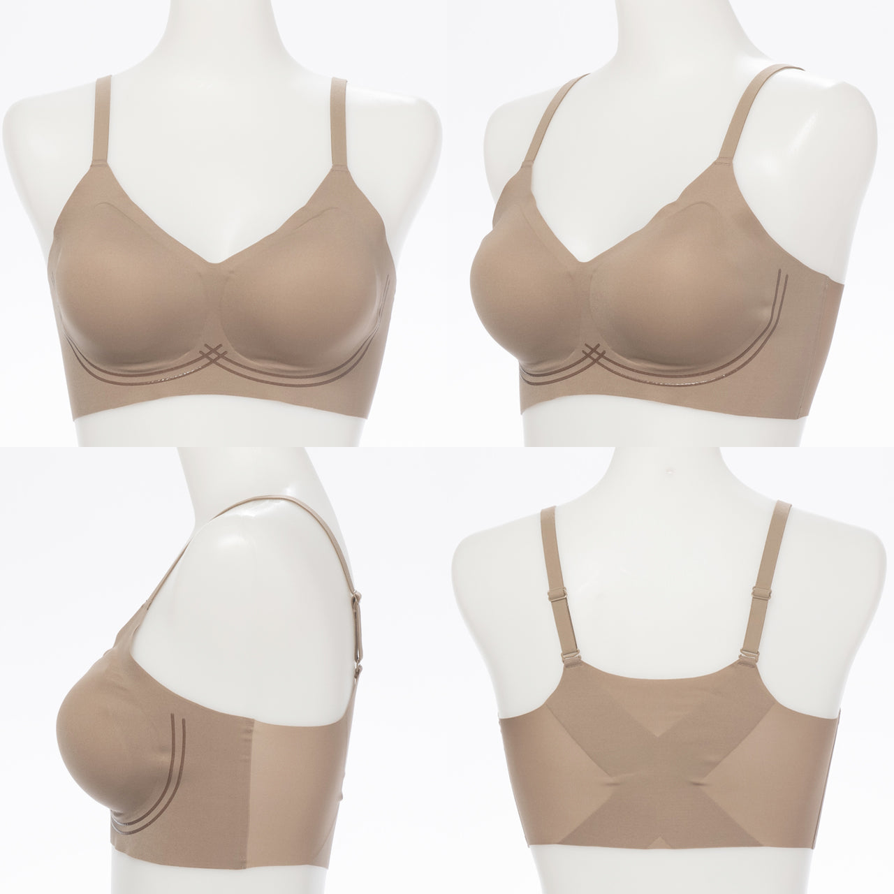 着け心地、まるで無感覚　シームレスハーフトップブラジャー　エアドリームプラス