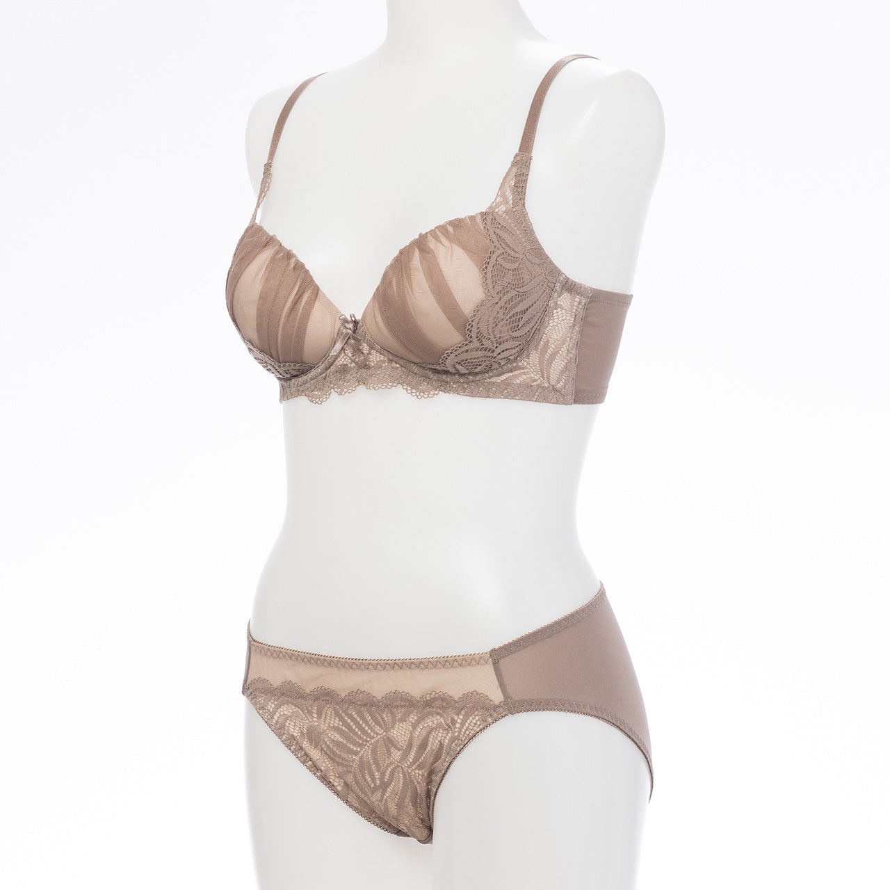 アメリア　ノンワイヤーブラジャー＆ショーツセット　ソニアブラック（S・M・L・LL・3L・4L・5L）