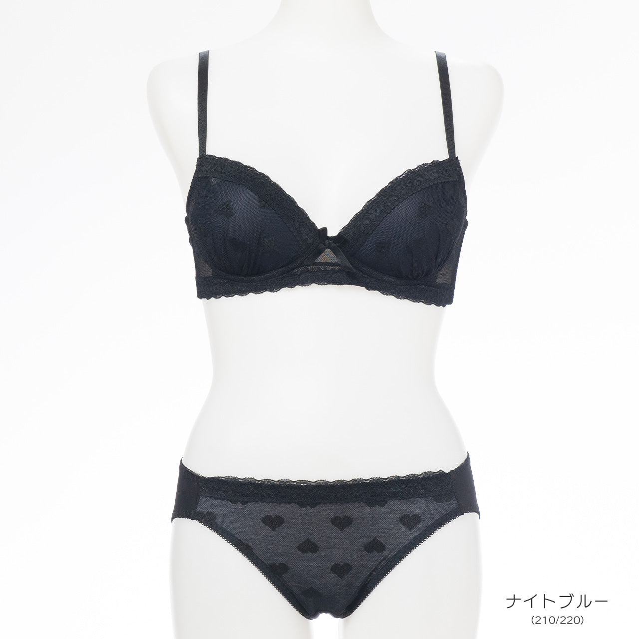 リリー ノンワイヤーブラジャー＆ショーツセット ソニアブラック（S・M