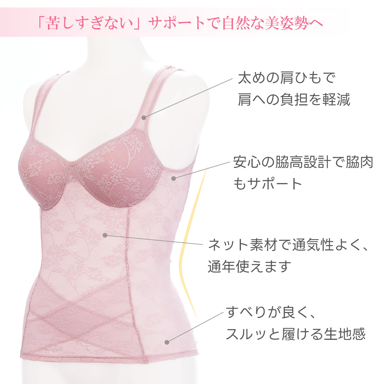 猫背補正　肩甲骨押さえ美姿勢シェイパー（花柄）　ブライトマッチ