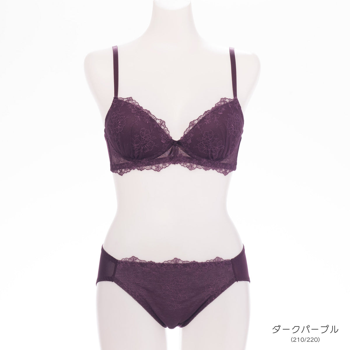 ナタリー　ノンワイヤーブラジャー＆ショーツセット　ソニアブラック（S・M・L・LL・3L・4L・5L）