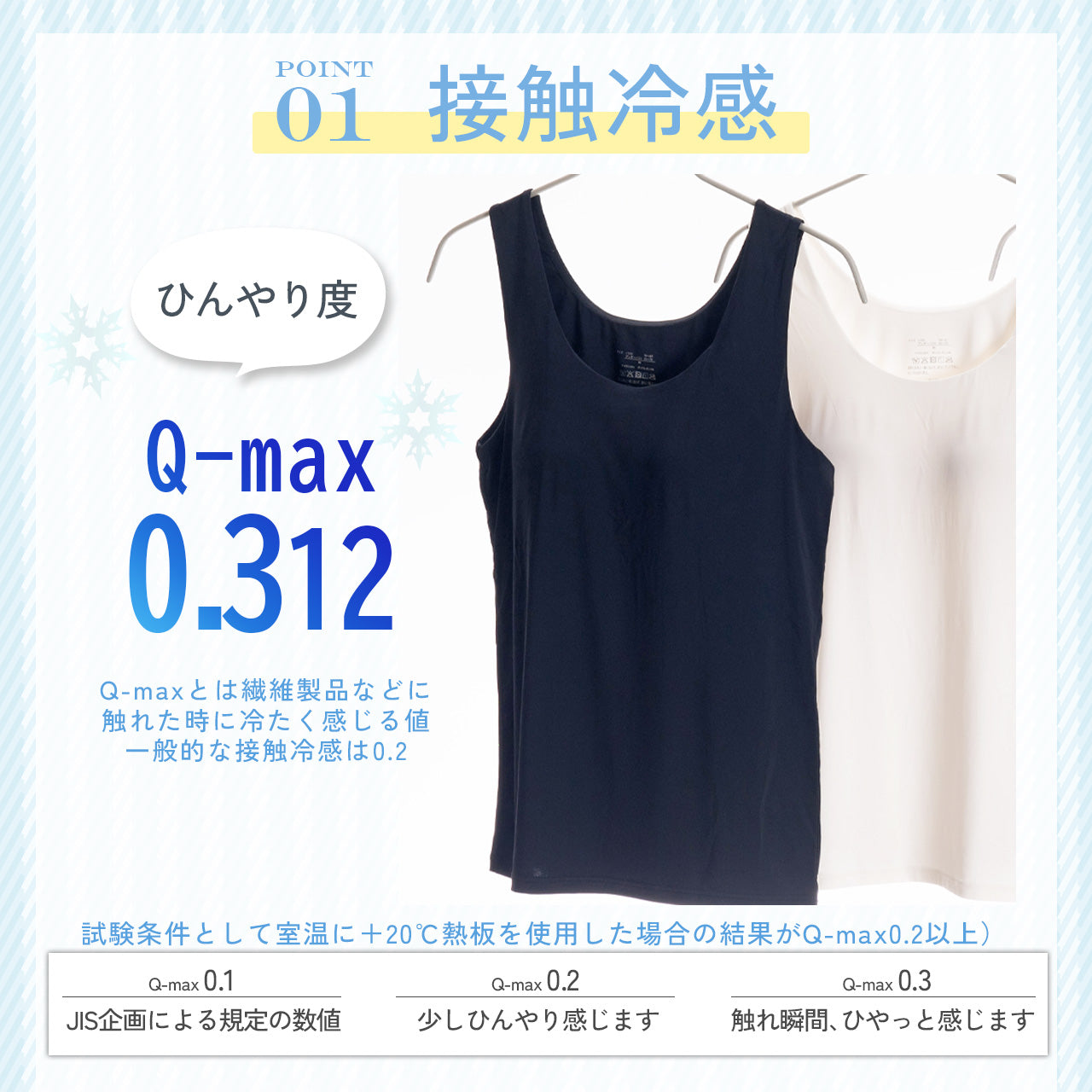 -5℃以上の涼感　超冷感ブラトップ　クーリアアイス